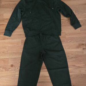 Calvin Klein Mens Dark Green Sweatpants & Hoodie Set